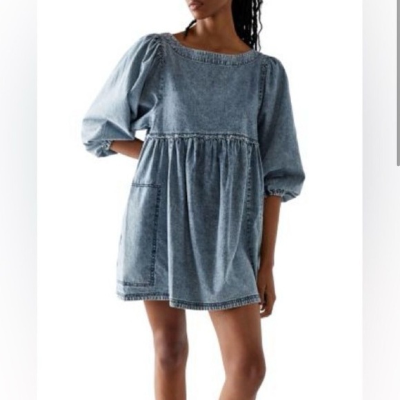 Free People Dresses & Skirts - Free People Get Obsessed Denim Mini Dress